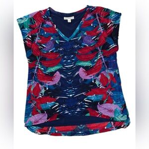 Dana Buchman Multicolor Short Sleeve Tee